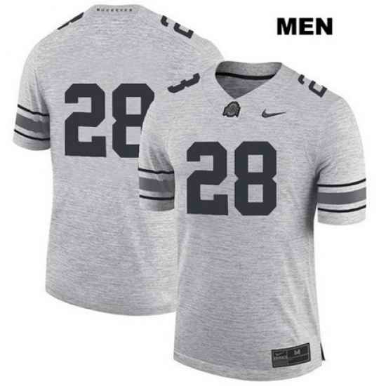 Alex Badine Ohio State Buckeyes Nike Authentic Mens Stitched  28 Gray College Football Jersey Without Name Jersey